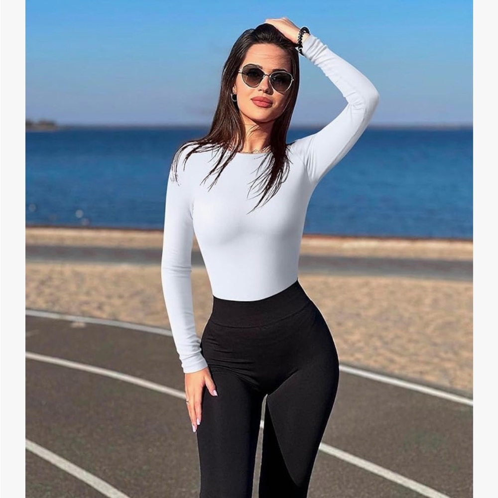 White Long Sleeve Bodysuit
